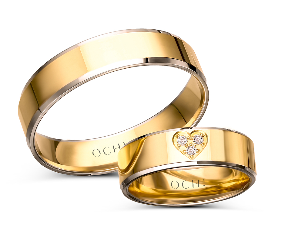 Złote obrączki z cyrkoniami