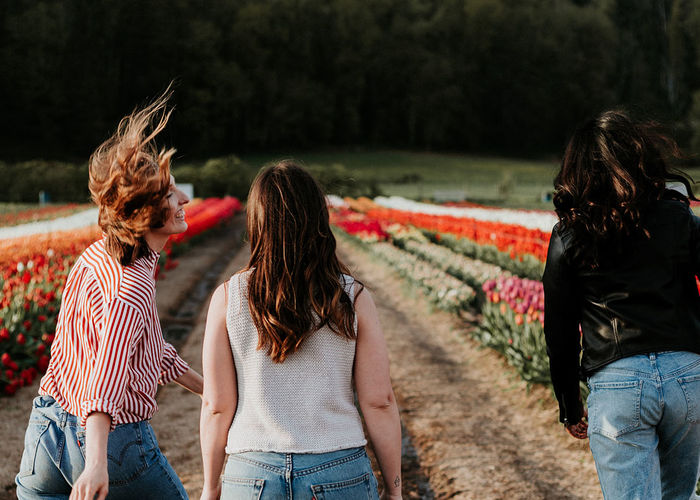 Panieński na sesji zdjęciowej 